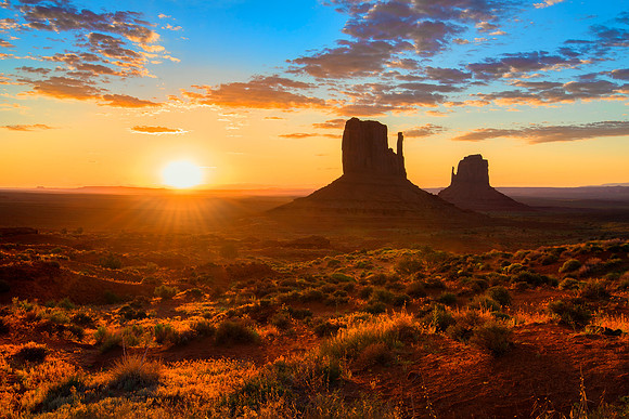 West and East Mitten ButtesMonument Valley